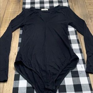Black long sleeve body suit